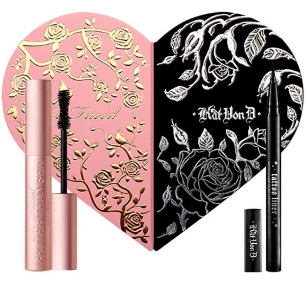 NEW! Ultimate Eye Collection Set TOO FACED x KAT VON D Better Together w Mascara